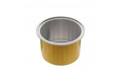 China Convenient Golden Aluminum Foil Container for Takeout and Airline Cake Trays Boxes supplier