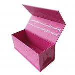 Luxury Printed Pink Rigid Cardboard Gift Box With Magnetic Closure for sale
