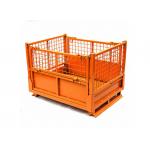 Steel Wire Mesh Pallet Cage Powder coated Collapsible Storage Cage for sale