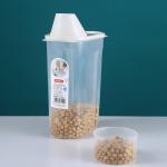 Plastic Rectangular Cereal Storage Tank For Kitchen Transparent Sealed for sale