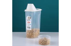China Plastic Rectangular Cereal Storage Tank For Kitchen Transparent Sealed supplier