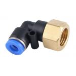 PLF Series Push Connect Air Fittings 90 Degree Pneumatic Tube Male Elbow 1/4 NPT Thread for sale