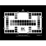 8k UHD TV2 Resolution Test Chart 200-4000 Cph 16/9 Transparent 18% Transmission for sale
