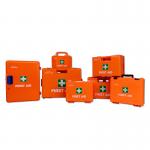 Empty Wall Mounted First Aid Kit Boxes ABS Plastic Orange Color for sale