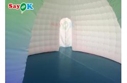 China 6x5x3.2m Pure White Inflatable Dome Tent With LED Lights supplier