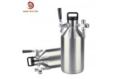 China SUS304 Carbonated 3.8L Beer Cylinder Dispenser With 30PSI Regulator supplier