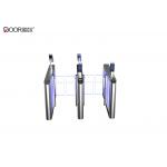 Office Building Barcode Scanner Turnstile Gate With Card Reader Facial Recognition for sale