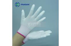 China High Density White Polyester Cleanroom Gloves Carbon Fiber ESD Gloves Industrial Good Quality supplier