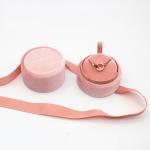 Ring Jewelry Velvet Custom Packaging Box With Ribbon Gift Pack for sale