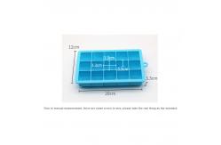 China Reusable Large Square 15 Cavity Silicone Ice Cube Mold supplier