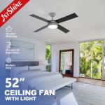 6 Speed Remote LED Ceiling Fan For Living Room Pure Copper DC Motor OEM/ODM for sale