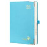 PU Leather Embossed Daily Planner 2024 Professional Desk Organizer Weekly Agenda for sale