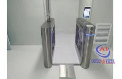 China Anti Jump Facial Recognition Turnstile Gym High Speed Glass Swing Barrier Gate supplier