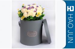 China Custom Grey Cardboard Flower Boxes Hot Stamping With 3 Units Sizes supplier