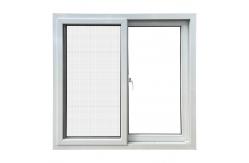 China Customized PVC Double Horizontal Sliding Windows With Mosquito Screen Vinyl Sliding Windows supplier