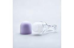China Cosmetic Glass Roller Ball Bottles Recycled Small Roll On With Plastic Roller supplier
