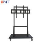 Black Floor Stand TV Mobile Cart Maximum Supporting Weight 130KG for sale