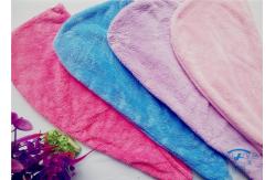 China Microfiber Quick Water-Absorbing Wet Hair Wrap Turban Towel , Fast Drying Towels supplier
