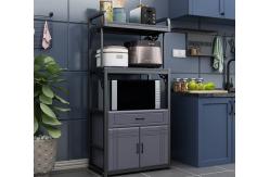 China 1820mm Multi Layer Kitchen Shelf 4 Layers Microwave Oven Cabinet With Drawer supplier