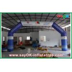 Inflatable Run Through Tunnels Blue Promotion Campaign 6 X 3m  Inflatable Finish Arch Digital Printing for sale