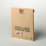Envelope Style Eco Friendly Custom Jute Paper Bag For Clothing Packaging for sale