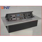 7Mm Thickness Hidden Desk Pop Up Sockets , Multi Function Socket Box Rectangular