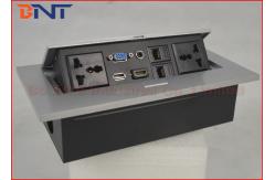 China 7Mm Thickness Hidden Desk Pop Up Sockets , Multi Function Socket Box Rectangular supplier