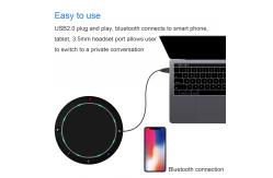 China Fixed Focus 8.0MP 	Video Conferencing Solution Omnidirectional Bluetooth Speakerphone supplier