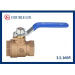 1/2 To 4 Bronze Ball Valve Bsp / Npt Screwed Body Cap Full Bore Blow Out Proof for sale