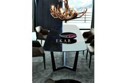 China Modern Style Set Rectangle Marble Dining Table supplier