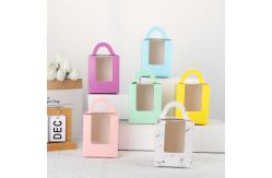 China Portable Window Paper Cup Cake Packaging Box Muffin Box Dessert Box supplier