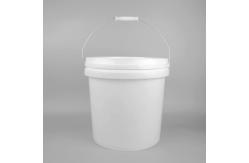 China Red Plastic Paint Bucket with Handle and Leakproof Design supplier