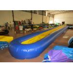Inflatable Water Playground , Long Stripes Inflatable Single Water Slide 12 X 1.6m