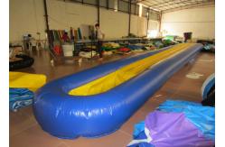 China Inflatable Water Playground , Long Stripes Inflatable Single Water Slide 12 X 1.6m supplier