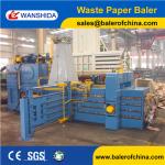 High efficiency full automatic baler for used cardboard&waste paper with conveyor for sale
