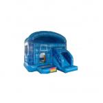 Small Bouncy Castle Blue Great Wall kids Fun Park Inflatable for sale