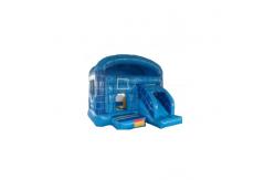 China Small Bouncy Castle Blue Great Wall kids Fun Park Inflatable supplier