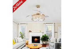 China Three Blades 107cm Folding Chandelier Ceiling Fan Retractable Blades supplier
