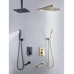 Brushed Gold Black Silver Embedded OEM Concealed Basin Mixer