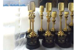 China Microphone Design Music Award Trophy For Musical Competition Custom Service Available supplier