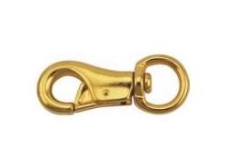 China Swivel Eye Brass Snap Hook Round Eye Bolt Snap Hook Tie Snap Hook supplier