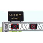 Lightweight Aluminum Alloy Led Speed Restriction Signs , Durable Led Speed Warning Signs for sale
