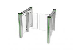 China BLDC Motor 5 Million Times Glass Turnstile Gate Access Control IP45 supplier