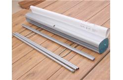China Advertising Roll Up Banner Display Stand 80*200cm With Steel Wire Base supplier