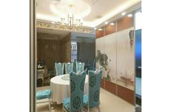 China Melamine Finish Mobile Acoustic Partition Wall  Floor To Ceiling supplier