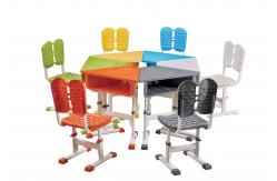 China Height Adjustable Classroom Tables And Chairs ABS / PP Plastic supplier
