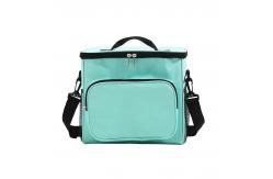 China Black Waterproof Insulated Thermal Custom Printed Lunch Bags With Pearl Foam Inlay supplier