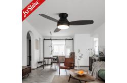 China 42 Inch Black Flushed Mounted Bedroom Samrt Home Ceiling Fan With Lights supplier