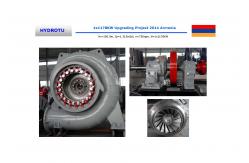 China High Efficiency Four Fulcrum Francis Hydro Turbine 1200 KW with Horizontal Shaft coupling supplier