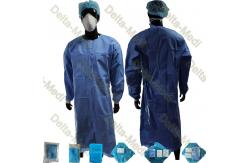 China SMS 45g Reinforced Disposable Surgical Gown Dental With Hand Towel And Wrap supplier